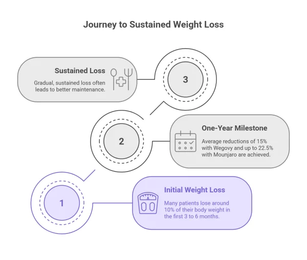Typical weight loss timelines